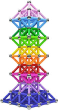 Carica l'immagine nel visualizzatore di Gallery, Veatree 160 Pezzi Puzzle Blocchi magnetici Giocattoli, Costruzione di Magnete Kit di Costruzione Giocattoli educativi per Bambini Che Giocano Gioco impilabile con Mattoni e Bastoncini magnetici 160pcs/Multicolore