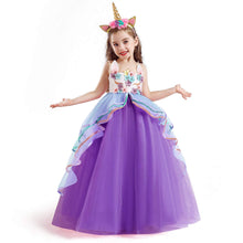 Carica l&#39;immagine nel visualizzatore di Gallery, TTYAOVO Ragazze Unicorno Elegante Vestito da Principessa Bambini Fiore... - Ilgrandebazar