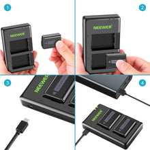 Carica l&#39;immagine nel visualizzatore di Gallery, Neewer fotocamera NP-FW50 caricabatterie set per 8.9 x 6.8 x 1.1 inches, Nero - Ilgrandebazar