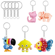 Carica l&#39;immagine nel visualizzatore di Gallery, 100 Pezzi 25 mm Anelli Portachiavi Anello Ganci Portachiavi Anellini Acciaio Inox Accessori per Portachiavi Fai Da Te Kit per Porta Chiavi Mestieri Lavori di Bricolage | Argento