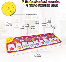 Carica l'immagine nel visualizzatore di Gallery, PROACC Tappetino per Pianoforte, Giocattolo per Tappetino per Pianoforte per Bambini, Grande Formato (39 * 14 Pollici) Tappetino per Ballo Divertente per Neonati Regalo per Bimbi e Ragazze (Rosso)