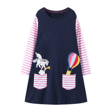 Carica l&#39;immagine nel visualizzatore di Gallery, VIKITA Vestito Ricamo Floreale Manica Lunga Casuale Cotone Bambina L323 5T - Ilgrandebazar