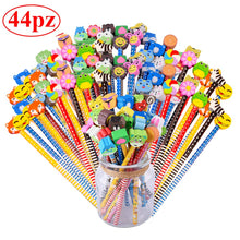Carica l&#39;immagine nel visualizzatore di Gallery, Gudotra Set 44 pcs Matita in Legno con Gomma Colorate 44, Multicolore - Ilgrandebazar