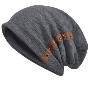 VECRY Uomo Berretti in Maglia Cappellini Skull Cotton Slouch Beanie...