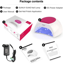 Carica l&#39;immagine nel visualizzatore di Gallery, SUNUV SUN2C Lampada Unghie UV LED da 48W Manicure/Pedicure LED per Smalti in Gel,in Automatico Sensore Lampada LED unghie per LED UV Professionale per Manicure Sensore con 4 Timer Preimpostati