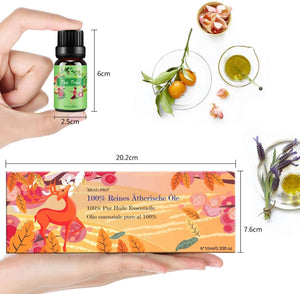 Olio Essenziale Puri Naturali - ISUDA Oli Essenziali Set 100% per Diffusori Ultrasuoni Aromatherapie 6 Sapori Lavanda, Tea Tree, Eucalipto, Limone, Arancia Dolce, Menta Piperita