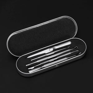 ETEREAUTY Spingi Cuticole 5 Pezzi in Acciaio Inox Cuticole Unghie Rimuovi per Rimuovere Pelle Morta, Nail Art, Pedicure e Manicure