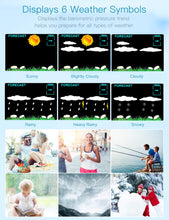 Carica l&#39;immagine nel visualizzatore di Gallery, Gafild Stazione Meteorologica Meteo, Termometro Igrometro Wireless con... - Ilgrandebazar