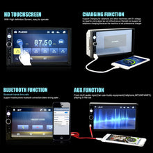 Carica l&#39;immagine nel visualizzatore di Gallery, CAMECHO 7010B Bluetooth Autoradio 2 DIN 7 Pollici 17.8 x 10 x 6.3 cm, nero - Ilgrandebazar