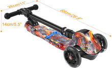 Carica l&#39;immagine nel visualizzatore di Gallery, WeSkate Monopattino Bambini a 3 Ruote Illuminate per Ragazze e Ragazzi Monopattino Pieghevole e Regolabile in Altezza, Carico Massimo 50 kg