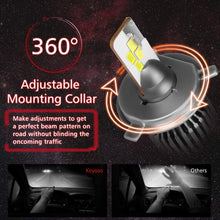 Carica l&#39;immagine nel visualizzatore di Gallery, Lampadine H4 LED 60W 12000LM Sostituzione per Alogena Lampade e Xenon Luci, 6000K Estremamente Luminoso CSP Chips lampade per Auto, 2 Lampadine