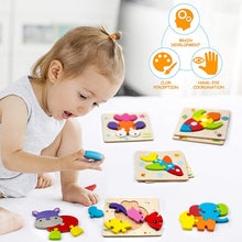 Carica l'immagine nel visualizzatore di Gallery, Comius Sharp Puzzle di Legno Set, 6 Pezzo Giocattoli Puzzle in Legno, Educativo Giocattoli Giochi Set Regalo, Giocattoli Montessori per 3 4 5 Anni Bambina Bimbo Ragazza Ragazzo (Trolley)