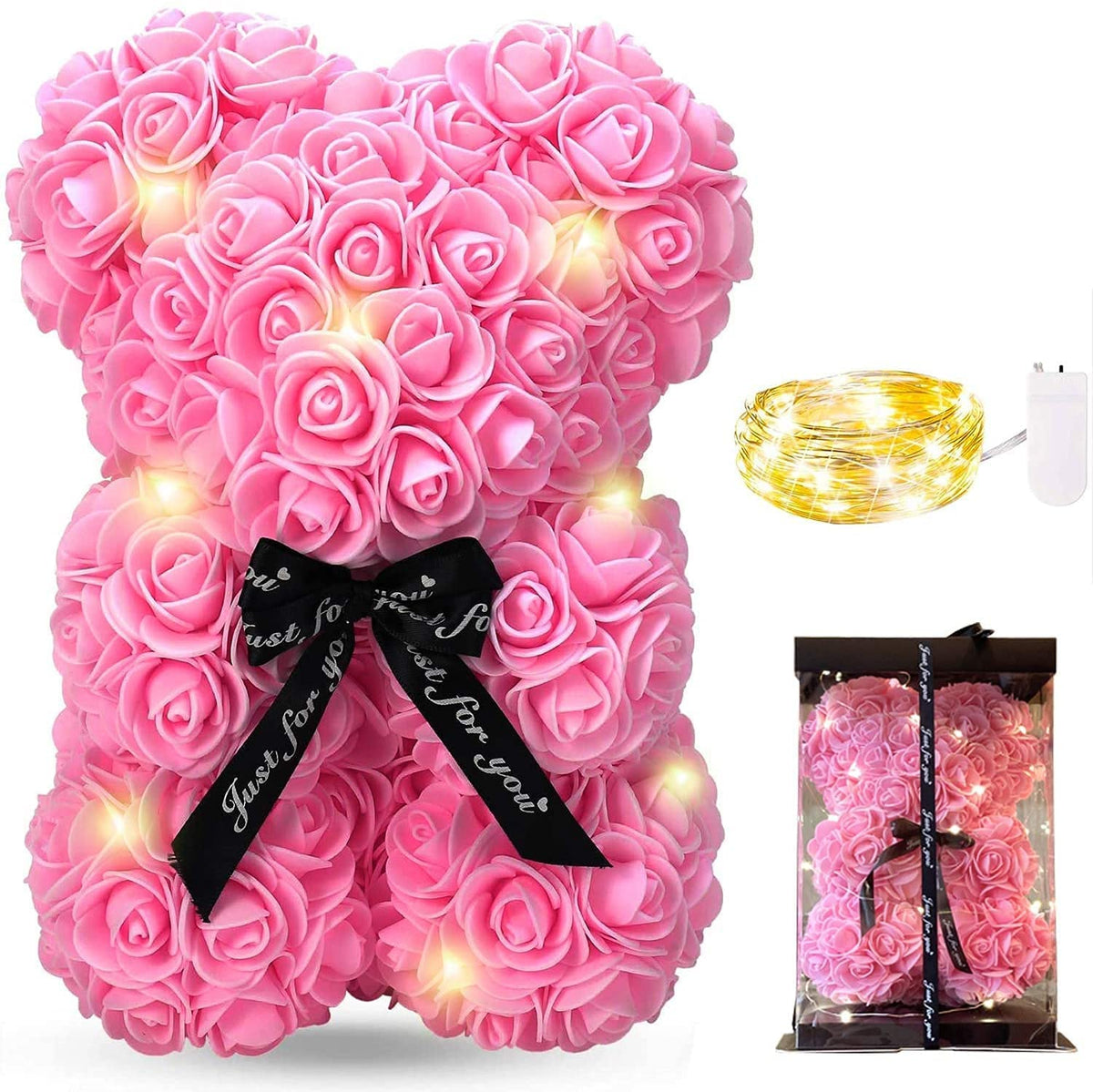 Orso di Rose Orsetto di Rosa Orsacchiotto Altezza 25 cm Teddy Bear Ide ...