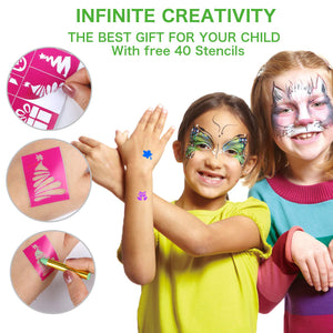 Trucchi per Truccabimbi,Emooqi 24 Colori Fviso Body Paint Pittura 24 - Ilgrandebazar