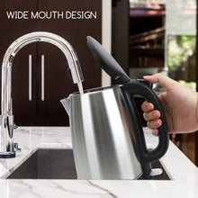 Carica l'immagine nel visualizzatore di Gallery, Aigostar Milo - Bollitore Acqua Elettrico 2200W, Capacità 1,7L, Bollitori In Acciaio Inox spazzolato, Senza BPA con Spegnimento Automatico e Protezione da Bollitura a Secco, Filtro Anticalcare, Nero