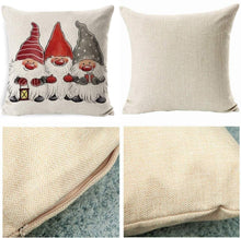 Carica l'immagine nel visualizzatore di Gallery, Yidaxing Natale Federa per Cuscini Cotone Biancheria 4 Pack Buon Natale Babbo Alce per divani Decorativo Biancheria Cuscino copricuscini Divano Caso Federa(45x45cm)