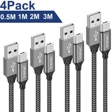 Carica l'immagine nel visualizzatore di Gallery, GIANAC Cavo Micro USB,[4 Pezzi:0.5m,1m,2m,3m] Nylon USB USB... - Ilgrandebazar