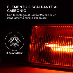blumfeldt Silver Bar 2000 - Radiatore a Infrarossi, Lampada 2000 Watt - Ilgrandebazar