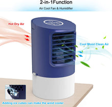 Carica l'immagine nel visualizzatore di Gallery, Condizionatore Portatile, TedGem Climatizzatore Portatile, Mini Condizionatore Portatile, 4 in 1 Aria Condizionata, Umidificatore, Ventilatore da Scrivania, 7 Luci LED, 3 Velocità per Casa e Ufficio