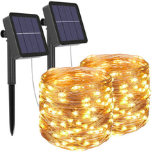 Carica l&#39;immagine nel visualizzatore di Gallery, [2 Pacchi] Luci Solari Esterno, Litogo 12m 120 LED Catena Luminosa Esterno Filo Luci Led 8 modalità Lucine da Esterno Decorative Per Giardino, Natale, Patio, Cancello, Cortile, Matrimonio, Festa