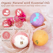 Carica l&#39;immagine nel visualizzatore di Gallery, EYEPICK Bombe da Bagno, 6PCS Sali da Bagno Rilassanti Effervescenti Fatto a Mano con Oli Essenziali Naturali, Pulito e Idratante Bath Bomb per Bambini, Donna, Uomo e Mamma, Regalo Compleanno o Feste