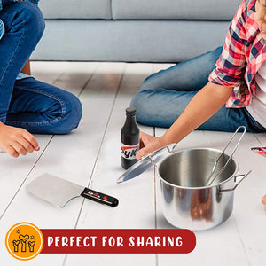 JoyKip Cucina Giochi di finzione Accessori con pentole in Acciaio Inossidabile Set di pentole e padelle - Giocattolo in Miniatura per Ragazze dai 3 Anni in su
