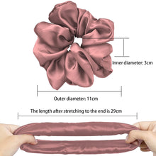 Carica l&#39;immagine nel visualizzatore di Gallery, JeoPoom Elastico Capelli Vera Seta 11mm, Scrunchies Fasce per Capelli Elastici Fascette per Capelli Porta coda di Cavallo per Accessori per Capelli per Donne e Ragazze(Rosa&amp;Bianco)