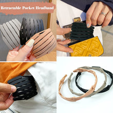 Carica l'immagine nel visualizzatore di Gallery, Hanyousheng Cerchietti per Capelli, 3 Pezzi Fasce per Capelli, Cerchio per Capelli Pieghevole, Fascia per Capelli Tascabile Retrattile, Accessori per Capelli Uomo e Donna, con Ziplock Bag(3 Colore)