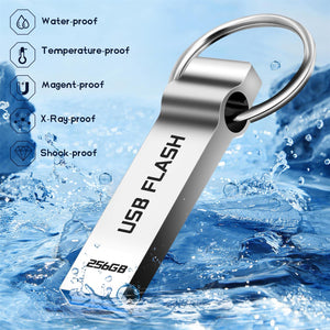 Chiavetta USB 256GB - camcise Impermeabile Pendrive USB 3.0 Metallo Pen Drive Plug-and-Play Pennetta USB per Computer, Tablet, con Portachiavi Portatile (256gb)
