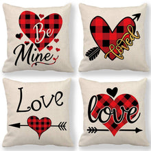 Carica l&#39;immagine nel visualizzatore di Gallery, WENTS Cuscino San Valentino 4PCS Red Love Federa per 45 x 45 cm - Ilgrandebazar