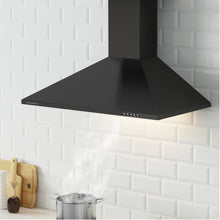 Carica l&#39;immagine nel visualizzatore di Gallery, Ciarra, cappa con aspiratore, da cucina, 90cm, in acciaio INOX (nero) Nero - Ilgrandebazar