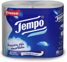 Carica l&#39;immagine nel visualizzatore di Gallery, Tempo Comfort Carta Igienica, Morbida e Resistente, 4 Maxi Rotoli