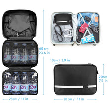 Carica l&#39;immagine nel visualizzatore di Gallery, Beauty Case da Viaggio, Carttiya Borsa Toilette per 30 x 20 x 8 cm, Nero - Ilgrandebazar