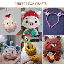 Carica l'immagine nel visualizzatore di Gallery, 100 occhi di sicurezza per animali all'uncinetto, occhi a bottone in plastica, per bambole, peluche e orsacchiotti, fai da te, 6-12 mm