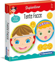 Carica l'immagine nel visualizzatore di Gallery, Clementoni Sapientino Tante facce, tessere illustrate, puzzle incastro bambini, gioco educativo 2 anni per imparare emozioni, Made in Italy, 11957