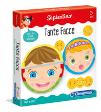 Carica l'immagine nel visualizzatore di Gallery, Clementoni Sapientino Tante facce, tessere illustrate, puzzle incastro bambini, gioco educativo 2 anni per imparare emozioni, Made in Italy, 11957