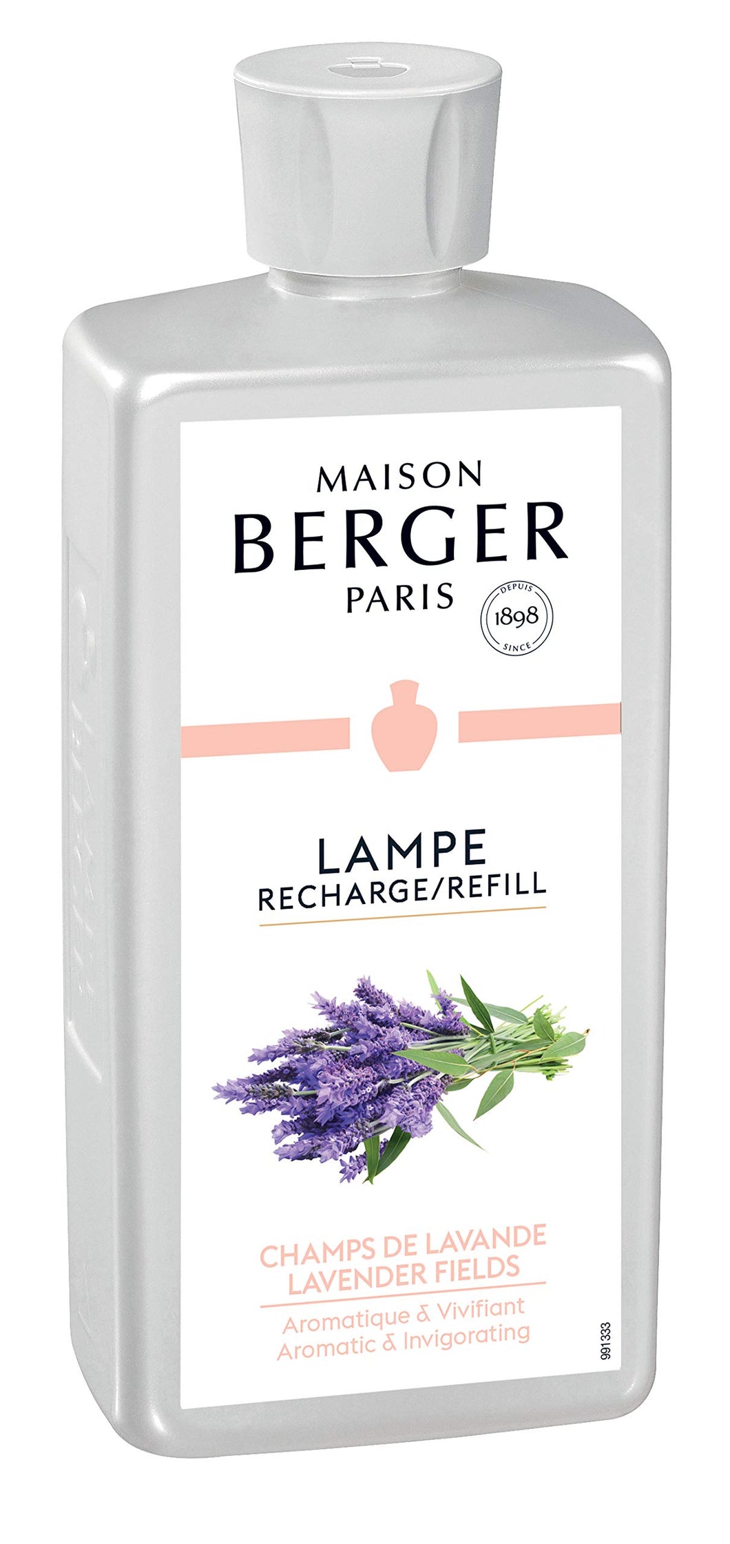 Lampe Berger Riserva di Profumo Campi Lavanda, Liquido, 500 ml, Argento
