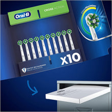 Carica l'immagine nel visualizzatore di Gallery, Oral-B CrossAction Testine di Ricambio per Spazzolino Elettrico con Tecnologia CleanMaximiser, Confezione da 10 Pezzi, Pacco Adatto alla Buca delle Lettere