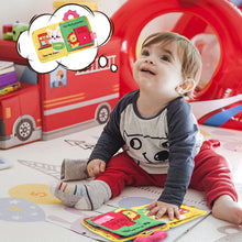 Carica l'immagine nel visualizzatore di Gallery, Herefun Libro di Stoffa per Bambini, Libro Interattivo Montessori Busy Board per Bambini, Tavola attività Bambino Cognition Libro Giocattoli Educativi per Bambino con Chiusura Lampo, Bottone