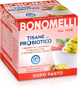 Bonomelli Tisana Probiotica Sgonfiante, Confezione da 10 Filtri