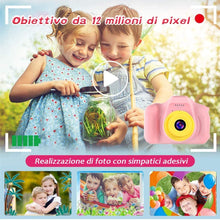 Carica l'immagine nel visualizzatore di Gallery, YunLone Macchina Fotografica per Bambini 12MP Selfie Fotocamera Bambine con Scheda 32GB, Custodia, Batteria 1200mAh, Lettore Musicale, Regalo Compleanno per Bambina