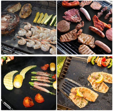 Carica l'immagine nel visualizzatore di Gallery, Set di 5 Barbecue Grill Mat, Gyvazla Stuoie Grigliata, Forno Liner, Cottura Mat, Riutilizzabile, Lavastoviglie Mat Cucina Sicura per Griglia Barbecue Grill