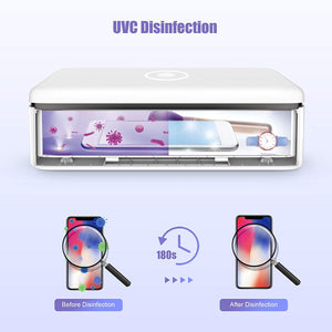 Sterilizzatore UV Professionale, 59S Sterizzatore UV Scatola LED con 8 Perline Lampada Sterilizzazione Rapida 99,9%, Adatto per Cellulari, Occhiali, Estetica, Strum S2