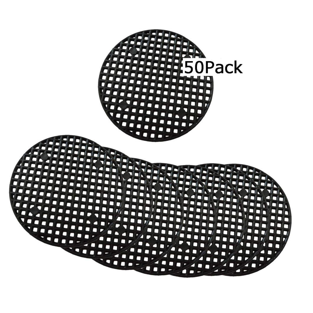 GreeStore 50 pz Flower pot maglia Pad, giardino, guarnizione 4,5 cm, Nero - Ilgrandebazar
