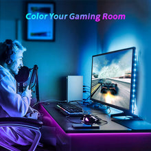 Carica l'immagine nel visualizzatore di Gallery, Teberno Striscia LED WiFi 3m per TV, compatibile con Alexa e Google Assistant, Wlan Striscia LED con telecomando, Music Sync 16 milioni di colori RGB fai da te, alimentazione USB