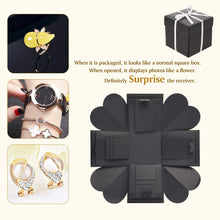Carica l&#39;immagine nel visualizzatore di Gallery, VEESUN Explosion Box, Scrapbook Album Foto Fai da Te di Nero (4 Volti)