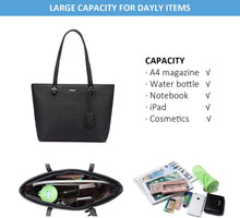 Carica l'immagine nel visualizzatore di Gallery, Borsa Donna Set Tracolla Spalla Borse a Mano Grande Progettista Medio Grande Moda Elegante 3 Pezzi Tote Crossbody Clutch Nero