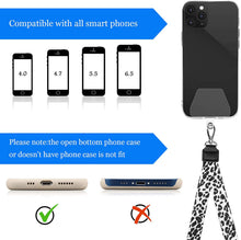 Carica l'immagine nel visualizzatore di Gallery, 10 Toppa per Cordino del Telefono Porta Cordino per Cellulare Cordino per Telefono per Custodia per Telefono Cordino per Cellulare Cinturino da Collo con Toppa e Cinturino da Polso Tether