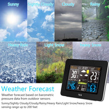Carica l&#39;immagine nel visualizzatore di Gallery, UFLIZOGH Sveglia meteorologica Digitale con sensore Esterno Interno Wireless... - Ilgrandebazar