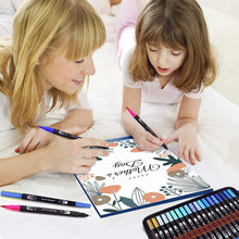 Carica l&#39;immagine nel visualizzatore di Gallery, 132 Brush Pen Lettering Pennarelli a Doppia Punta Artistici con Punta a Pennello per Calligrafia Colorazione, Disegno, Pittura per Adulti